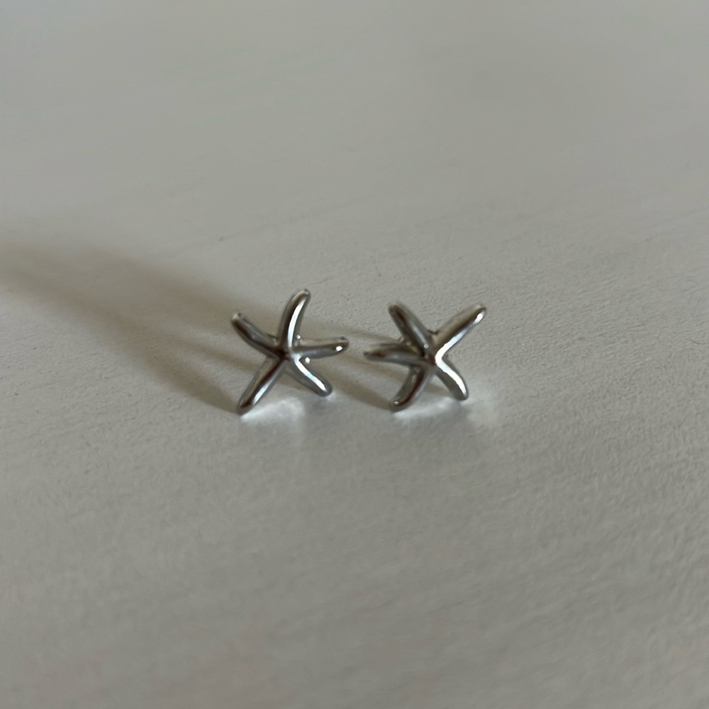 Sterling Silver Starfish Earrings
